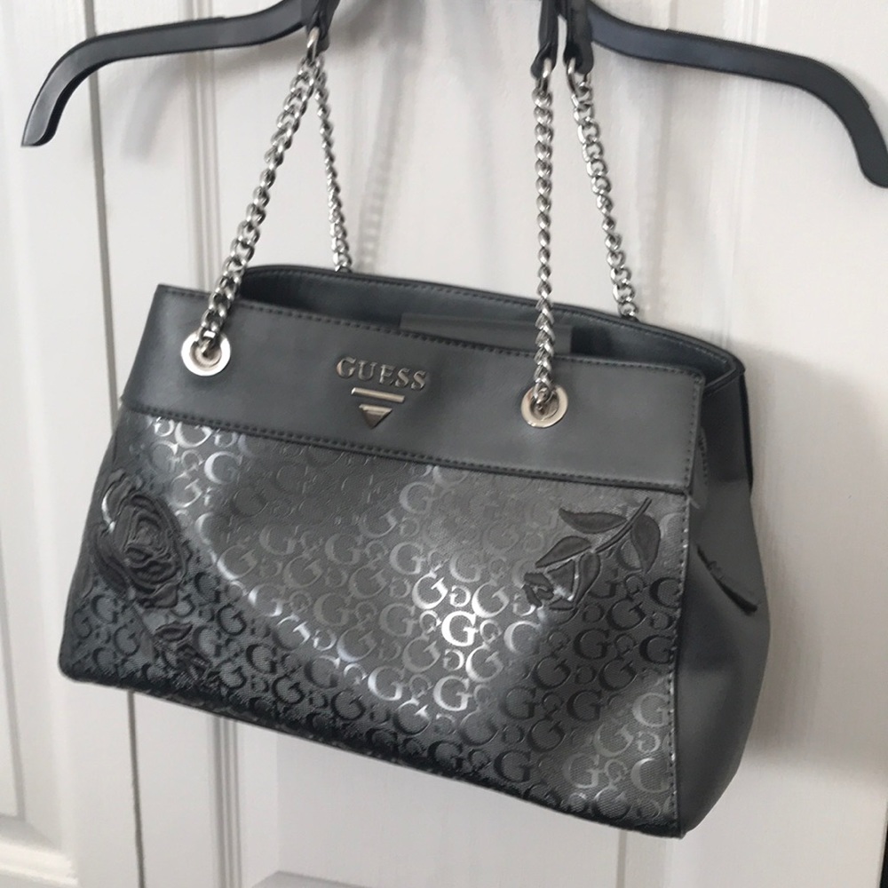 Gunmetal gray guess bag